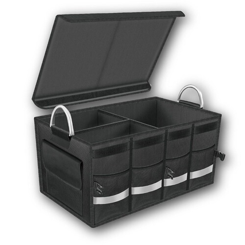 Trunk storage box, car accessories, rear cargo organizer, Oxford cloth foldable car storage box, outdoor