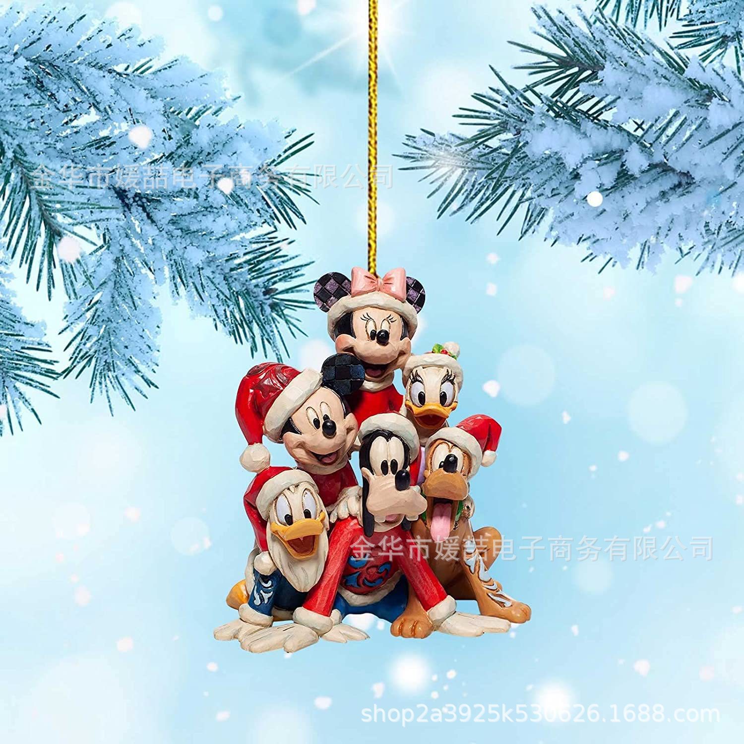 2022-23 Nuevos productos de dibujos animados acrílicos árbol de Navidad decoración colgante mochila de automóvil de Navidad colgante regalos image 17