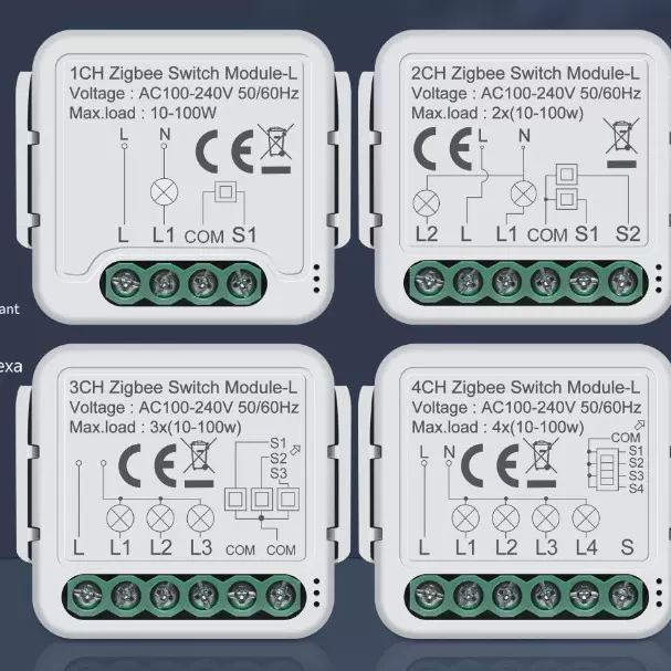 zigbee通断器智能开关模块单火开关涂鸦支持Yandex/google/alexa