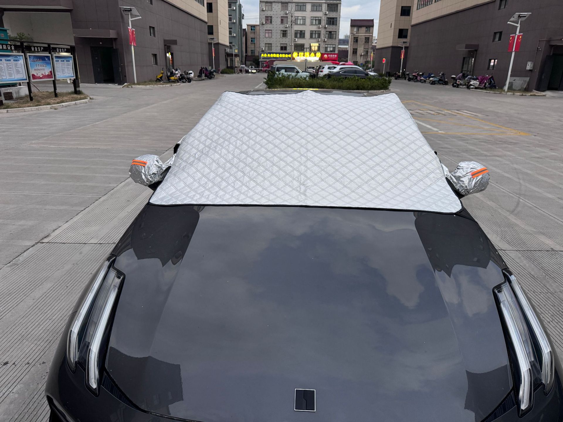 Car Snow Shield Newly Upgraded Winter Snow Cover Thickened Half Cover Car Cover Front Windshield Snow Shield Magnetic Snow Shield