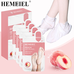 Cross-Border Hot-Selling Peach Foot Mask to Remove Calluses, Cuticles, Peeling Heels, Cracked Heels, Whitening Foot Care, Multi-Pack