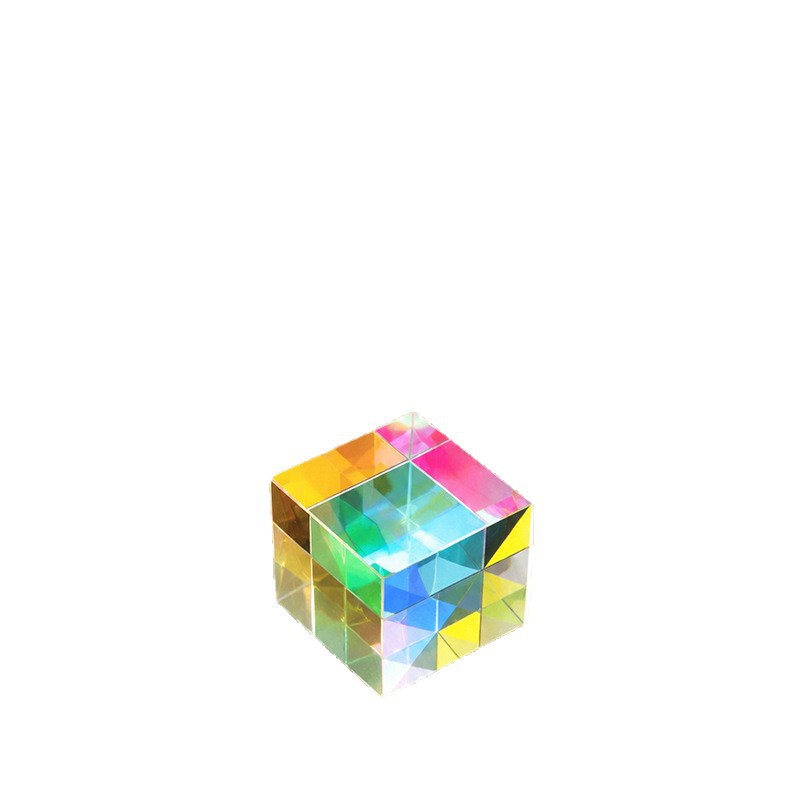 Adorno de Cubo de Cristal Prismático de Cristal Blanco para Oficina image 5