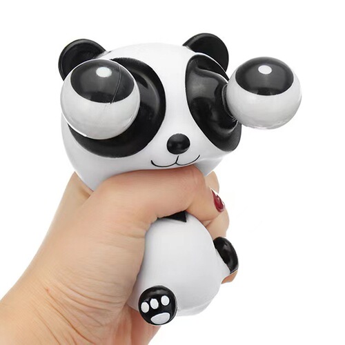 Funny decompression pinch artifact red panda stare creative funny design pop-eyed panda squeeze decompression toy cute
