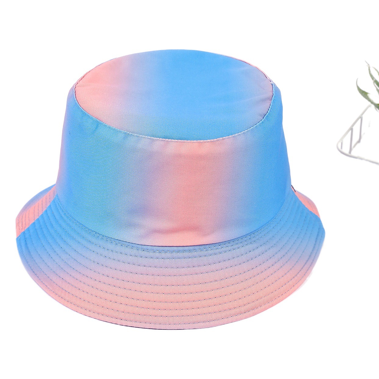 Nuevo sombrero de Sol de color de contraste teñido con lazo de las mujeres de moda plegable al aire libre protección solar sombrero de sol sombrero de pescador de doble cara mujeres
