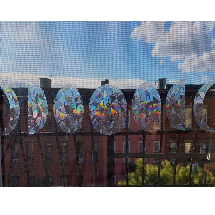 Красочный цветной полумесяц электростатический стеклянный наклейка Радуга электростатический наклейка стеклянный наклейка без клея ПВХ пленка оконная пленка