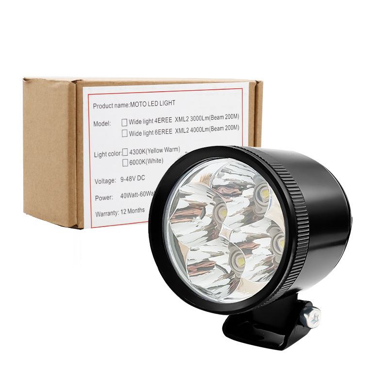Motocicleta LED faro L4X 40W CREE lámpara de perla redonda de trabajo faro del automóvil faro de niebla luz general