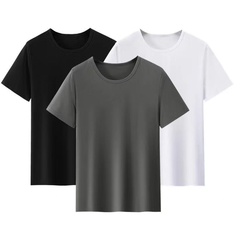 Summer solid sports trend universal base body-friendly short sleeve…