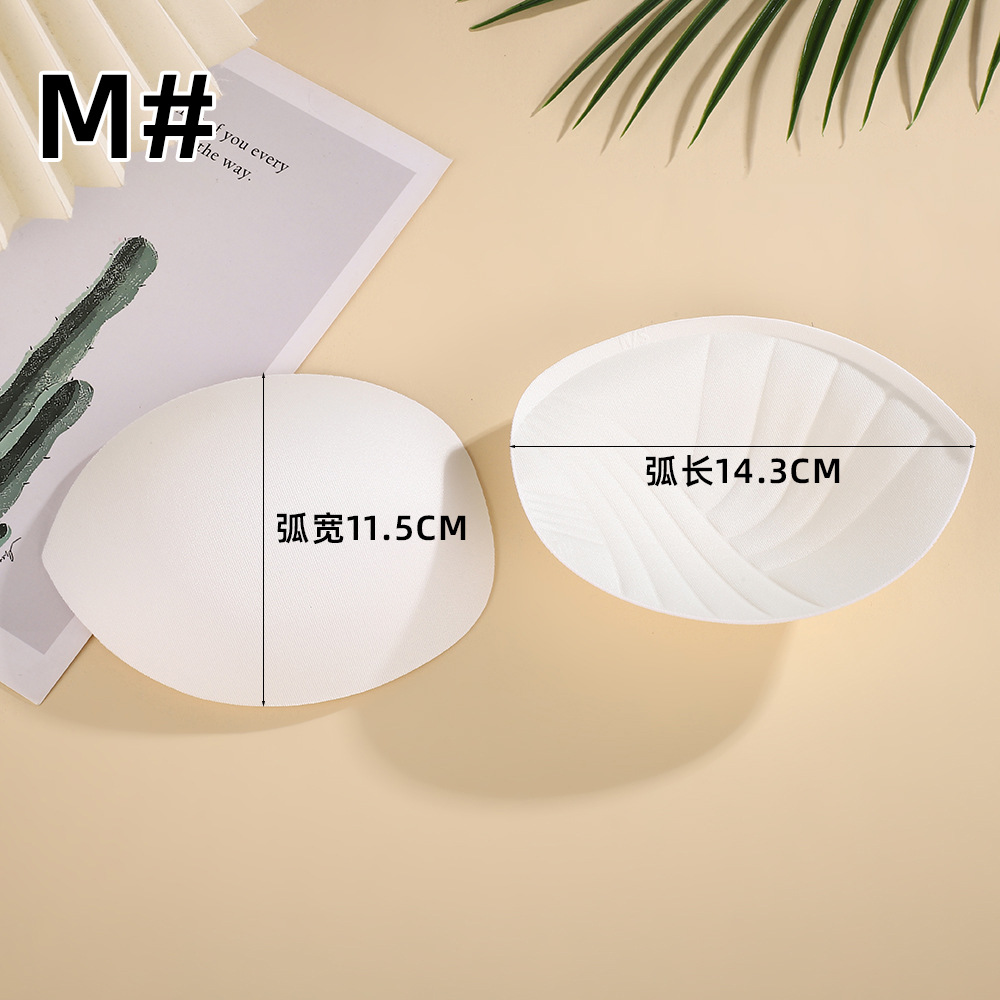 ropa interior transpirable cojín de pecho inserción de cinturón traje de baño cojín de pecho redondo delgado semi-circular triángulo bra taza cojín de pecho esponja