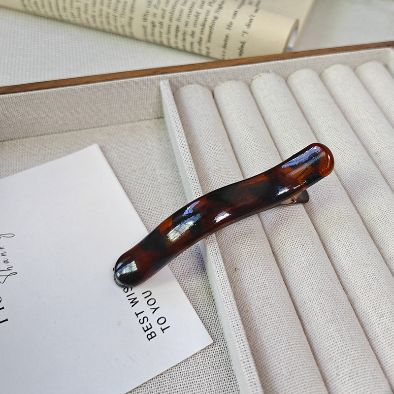 9cm coffee leopard print duckbill clip