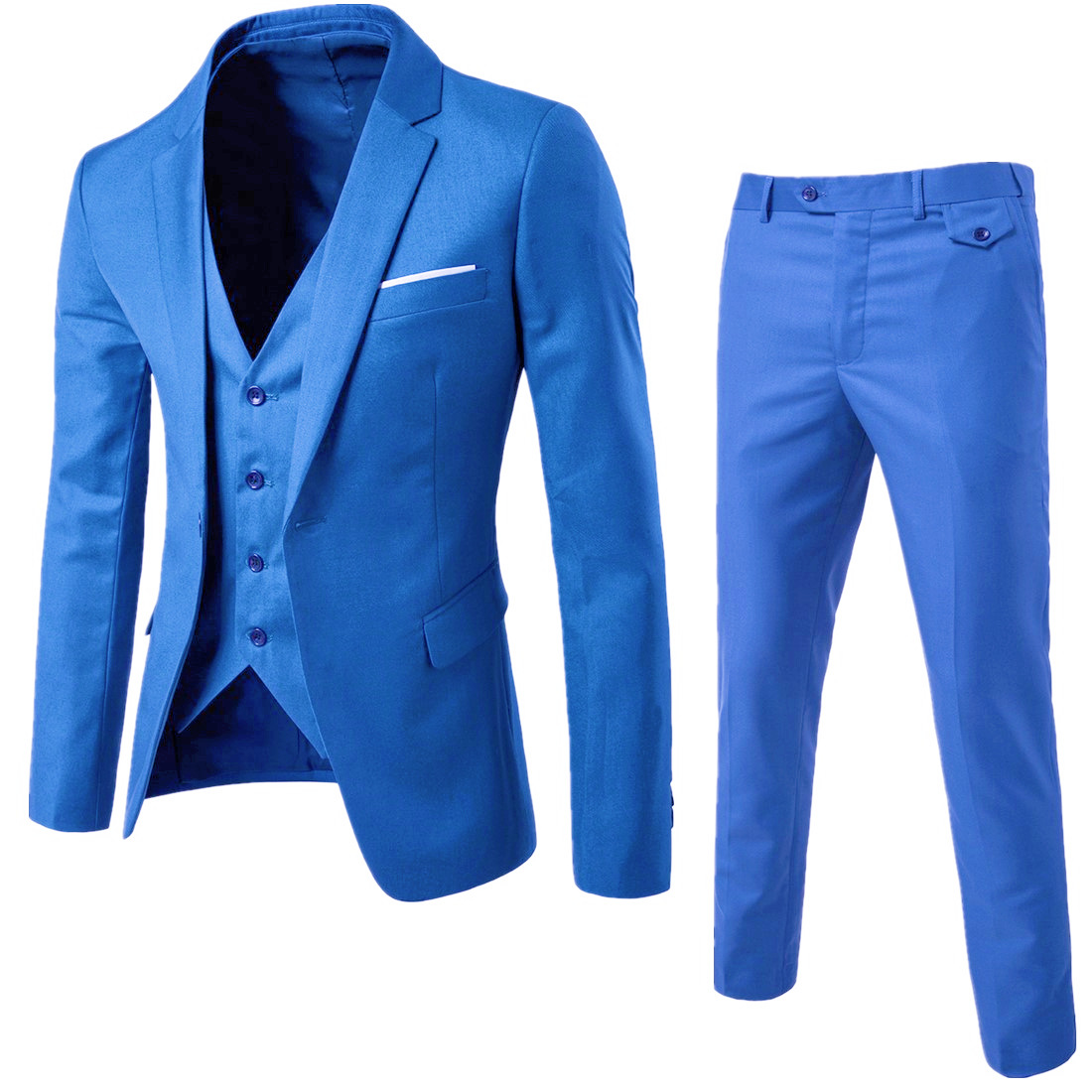 Men's suit, flat lapel, stage suit, dres...