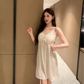 2025年夏季全新款纯欲吊带浴袍俩件套睡衣女居家凉爽套装女家居服