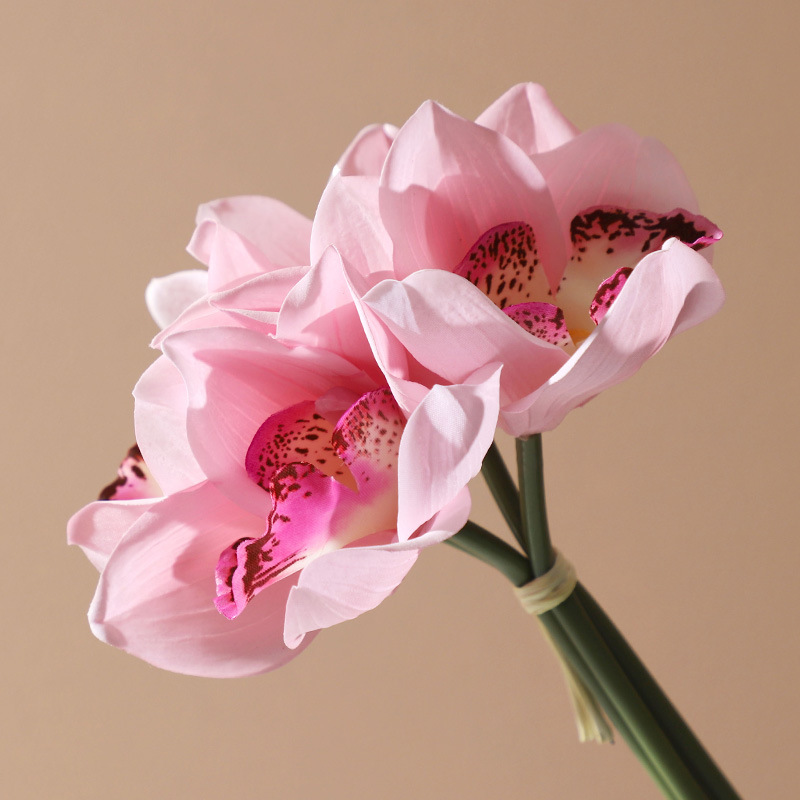 Orquídea Cymbidium falsa de alta calidad, decoración para sala de estar y bodas