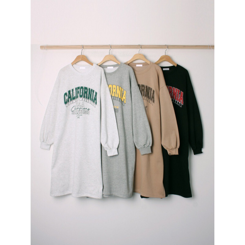 Sweat Dress Women's Mid-length dress 2024 New Loose Lazy Style Long-sleeved Pregnant Women's Over-the-Knee Mid-length Dress Ins