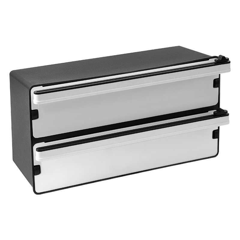 Two-In-One Cling Film Cutter Double-Layer Cling Film Tin Foil Cutter Punch-Free Cling Film Cutting Storage Rack