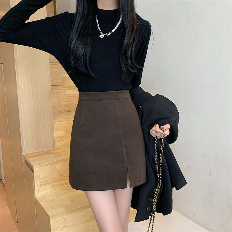 Suede Split Skirt - Style 5