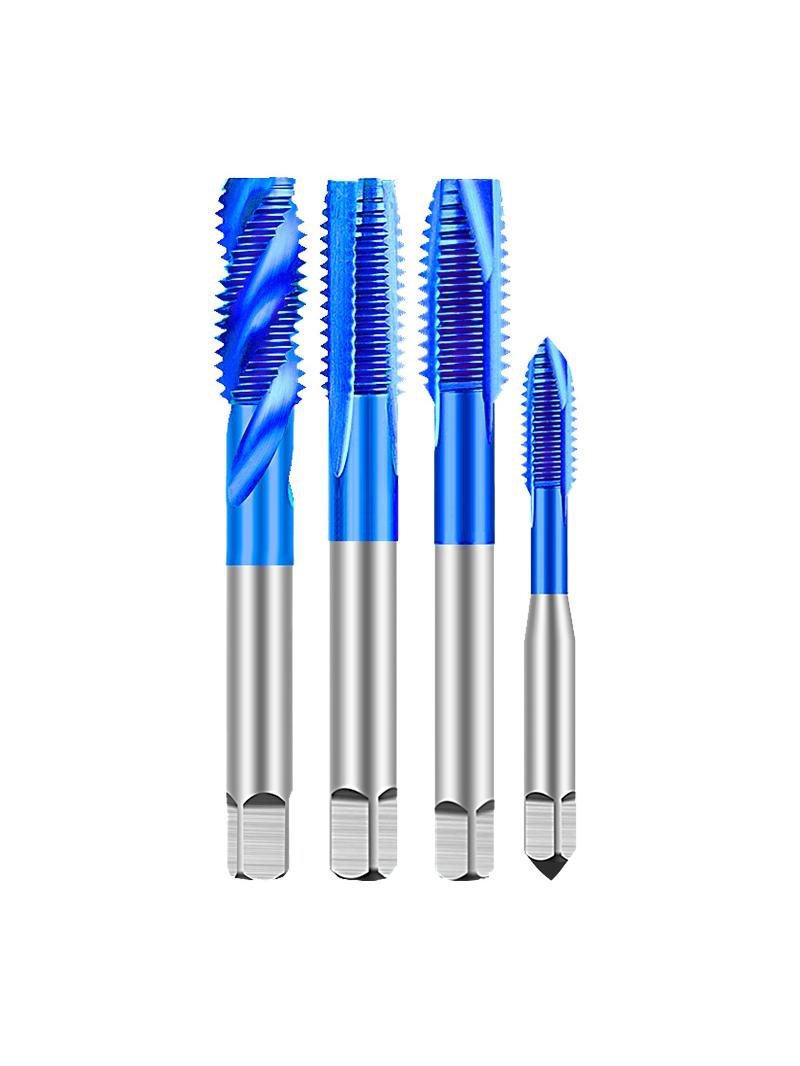 不锈钢丝攻蓝纳米含钴丝锥螺旋先端机用攻丝钻头m2m3m4m5m6m8