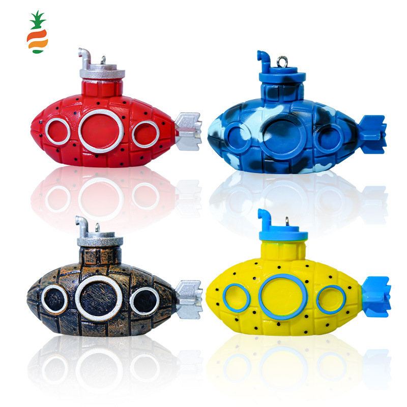 Buzo Blue Fatty Floating Mini Submarine Visualización de peceras Mundo submarino Decoración de peceras