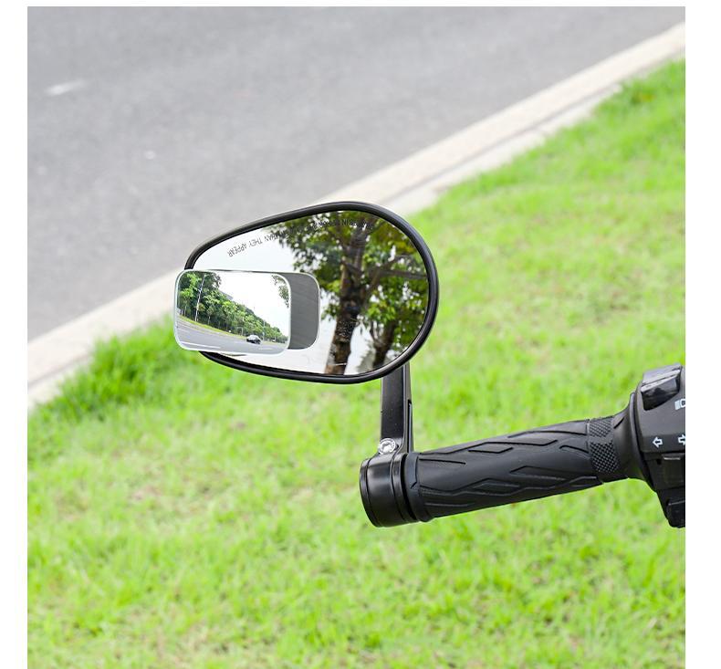 Rearview mirror modification with wide-angle high-definition blind spot mirror for scooters and electric vehicles, suction cup-style small round mirror, simple design for cars