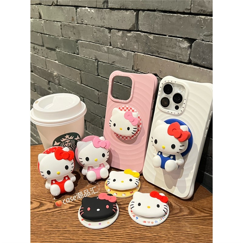 【バブルソーユニバーサル】ハローキティ マグネットスタンド KTキャット 格納式エアバッグ ペーストスタンド 取り外し可能|undefined