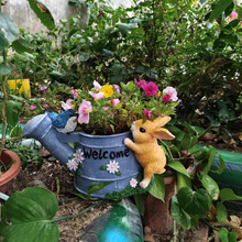 可爱兔子水壶小鸟花盆多肉花器植物盆栽户外阳台花园庭院装饰摆件
