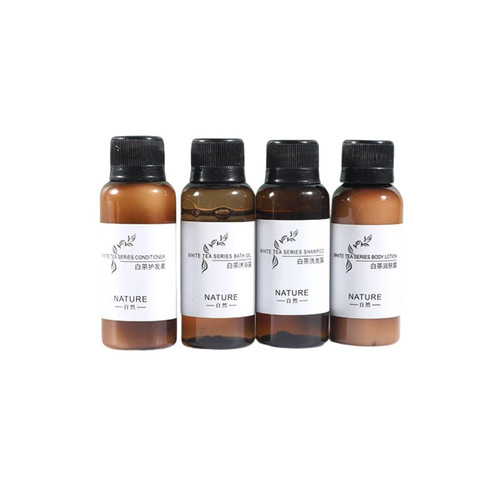 Manufacturer of small bottles of disposable shower gel, hotel and bed and breakfast center bathroom shampoo and shower gel travel supplies