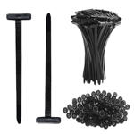 多功能扎带穿心钉卡扣汽车电动车底板叶子板固定插销式尼龙扎带扣