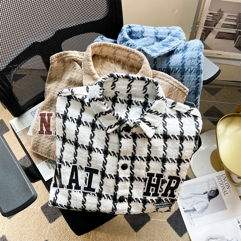 Men's Checkered Jacket Loose Fit Versatile Casual Shirt Coat_voghion.com