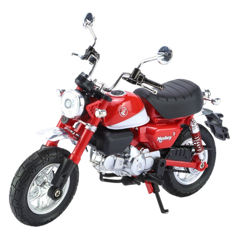 Modelo de Motocicleta de Aleación de Mono a Escala 1:12, Decoración Creativa para el Hogar, Dormitorio de Niños, Escritorio, Boutique, Juguete Moderno