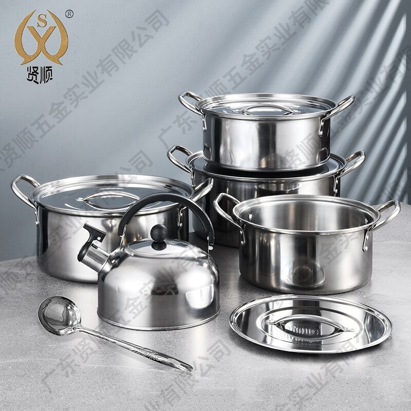 跨境产品 不锈钢套装组合大容量加高蒸锅汤桶锅烹饪电磁燃气 通用|undefined