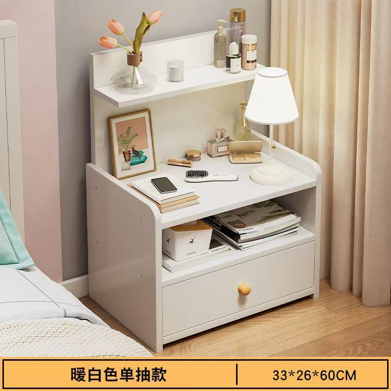 床头柜卧室家用加宽床边小柜子带抽屉收纳柜出租屋用床头置物架|undefined