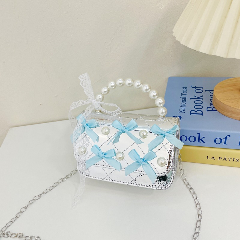 Longo Grace arco bolso de hombro de niñas cambio bolso de mochila de moda bolso infantil nuevo bolso de perlas de niñas