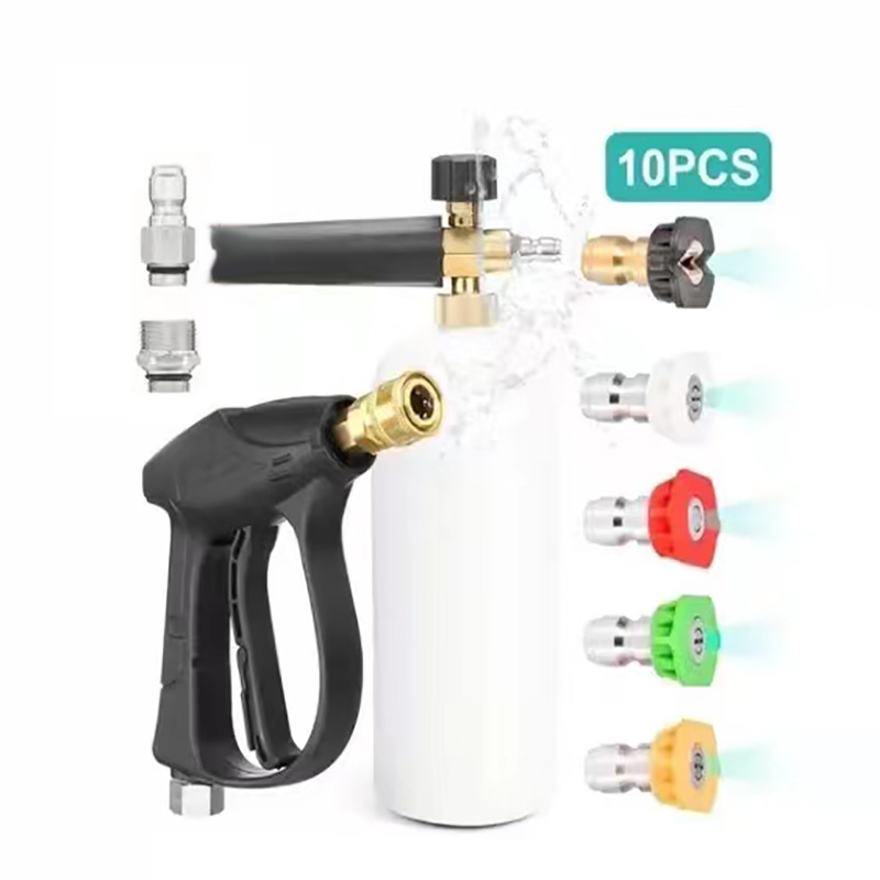 High-pressure PAPot Car Wash Foam Spray Pot Set High-pressure Cleaning Water Gun PAPot Adjustable Snow Foam Gun1/4 Quick Plug
