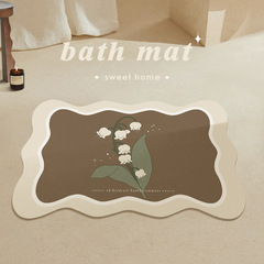 Technical fabric bathroom mat soft pad water-absorbent mat bathroom door anti-slip foot mat bathroom toilet mat manufacturer wholesale