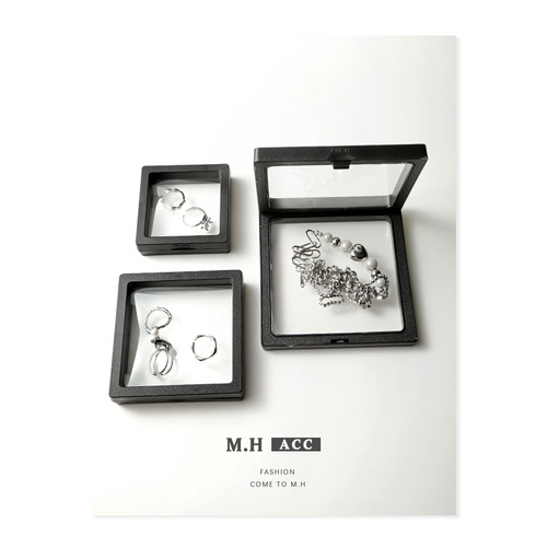 Earring ear stud earring accessory box PE film floating packaging box necklace bracelet chain floating display box dropshipping one piece