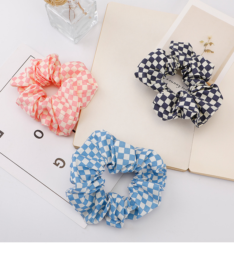 Women's Sweet Simple Style Plaid Cloth Hair Tie display picture 1