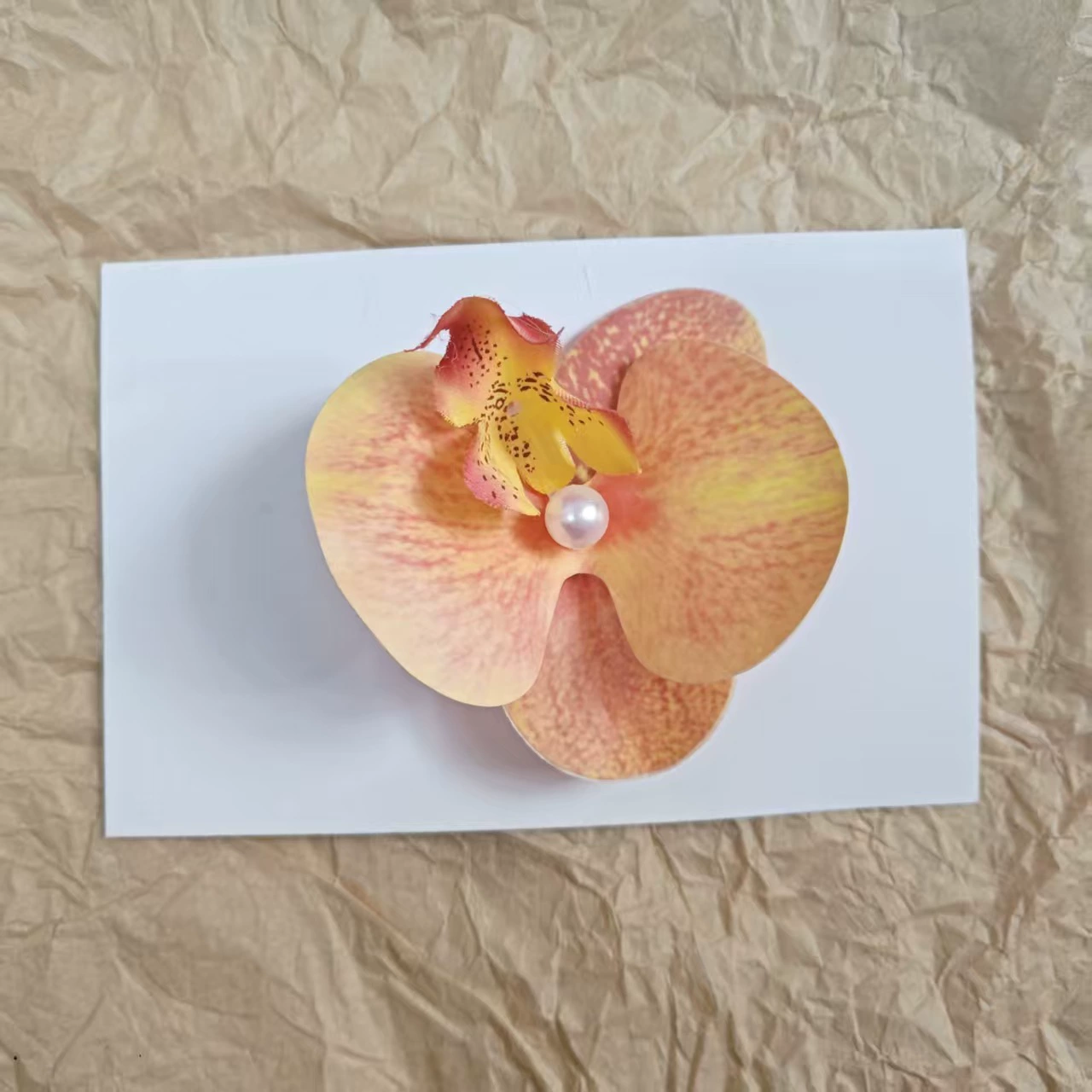Hairgrip floral clips, princess French-style phalaenopsis & plumeria, multi-size duckbill & pins