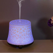 定制新款精油家用扩香仪自动木纹香薰机加湿器香薰灯智能静音