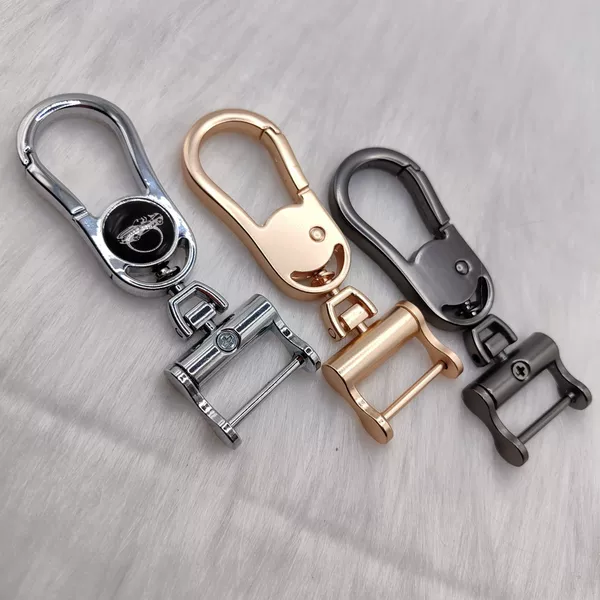Popular Car Keychain Round Head Buckle Pendant Label Logo Buckle Metal Keychain Anti-Lost Key Chain Wholesale