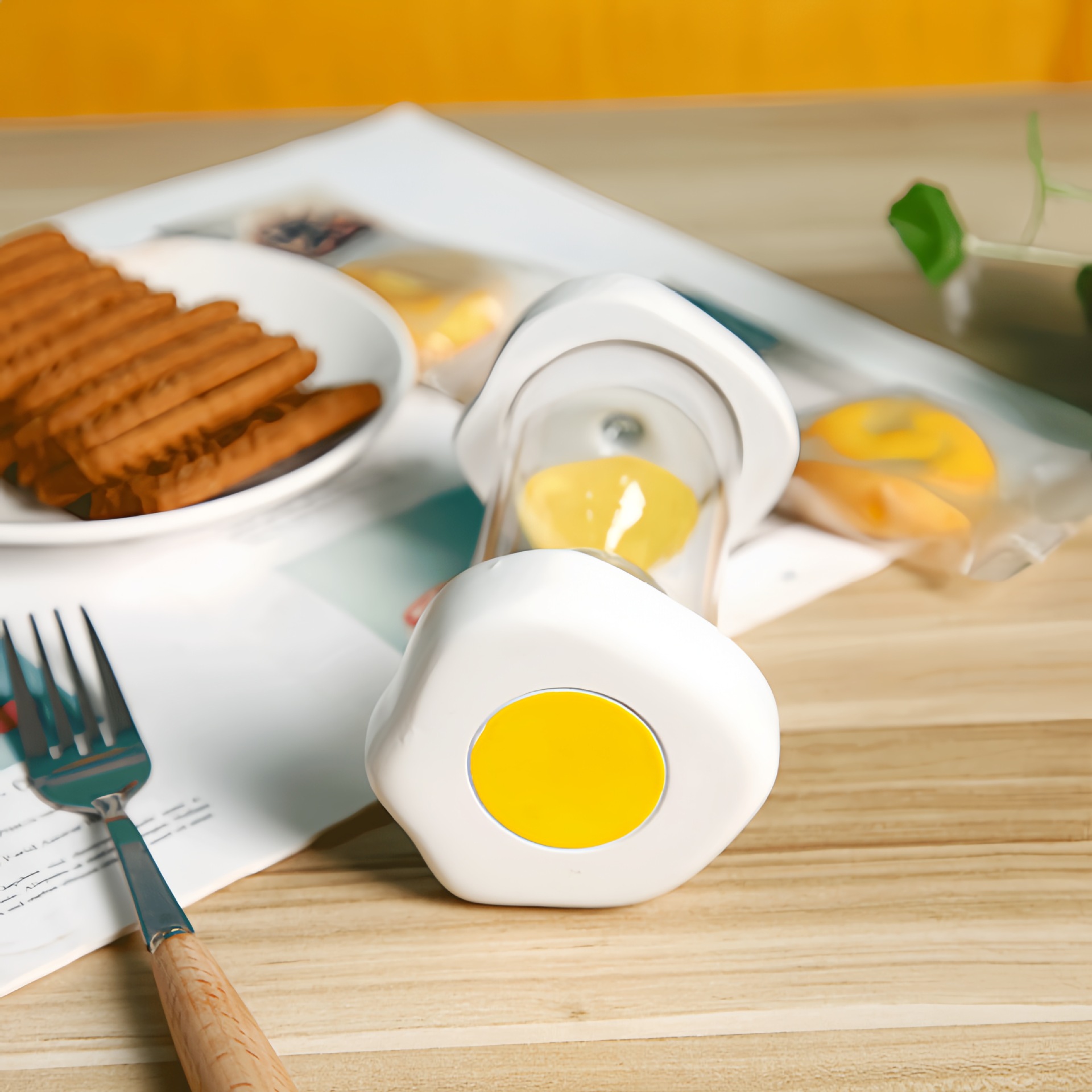 Decoración de mesa creativa de plástico anti-caída relojes de arena temporizador para niños 10 / 20 / 30 minutos media hora para comer y aprender