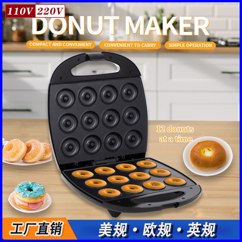 Transfronterizo estándar europeo 12 agujeros máquina de donut torta máquina de torta máquina de bocadillos pasteles dulces máquina de panadería
