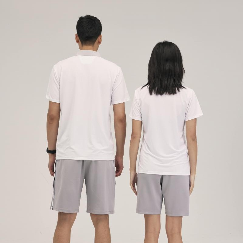 Blanco logotipo de impresión de secado rápido Polo2025 verano nuevo deportivo acondicionamiento físico ropa de trabajo ropa de trabajo ropa de grupo chaqueta