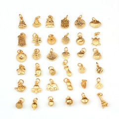 古法唖金diyアクセサリー砂金アクセサリーネックレスブレスレット蓮蓬ペンダント手串隔珠散珠アクセサリー材料