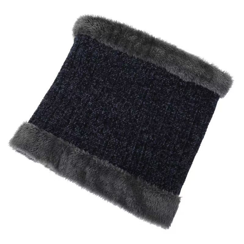 Sciarpa in velluto spesso da uomo per autunno e inverno, per persone di mezza età e anziani, collo in lana lavorata a maglia, calda e versatile per esterni_voghion.com