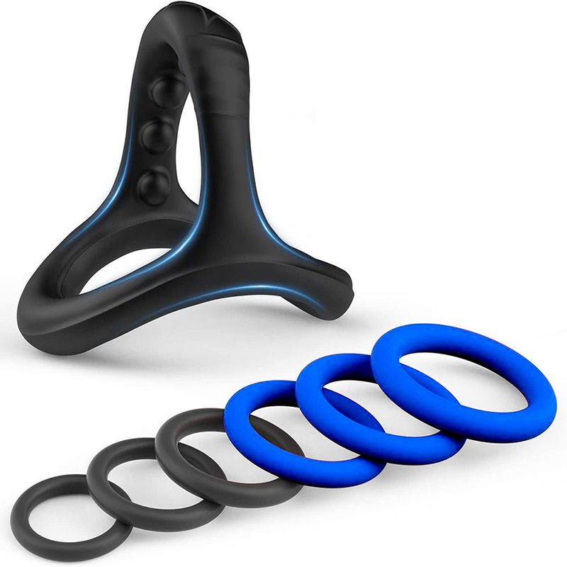 Anillo de bloqueo masculino anillo de prepucio anillo de silicona anillo de pene coqueteo sexual adulto productos sexuales fábrica directa