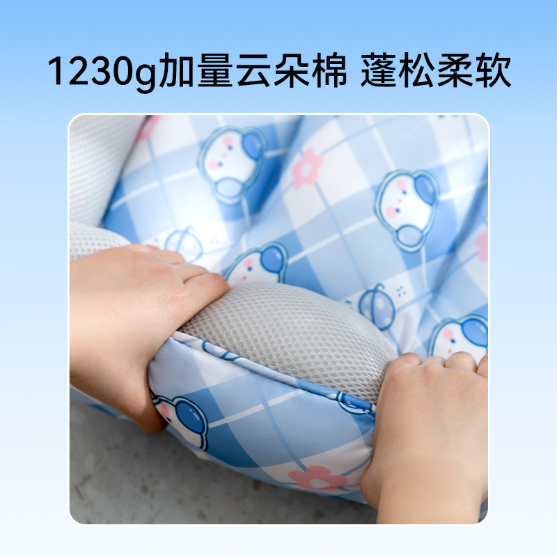 Primavera y verano dibujos animados para perros impresos en sándwiches transpirables cama blanda perros perros