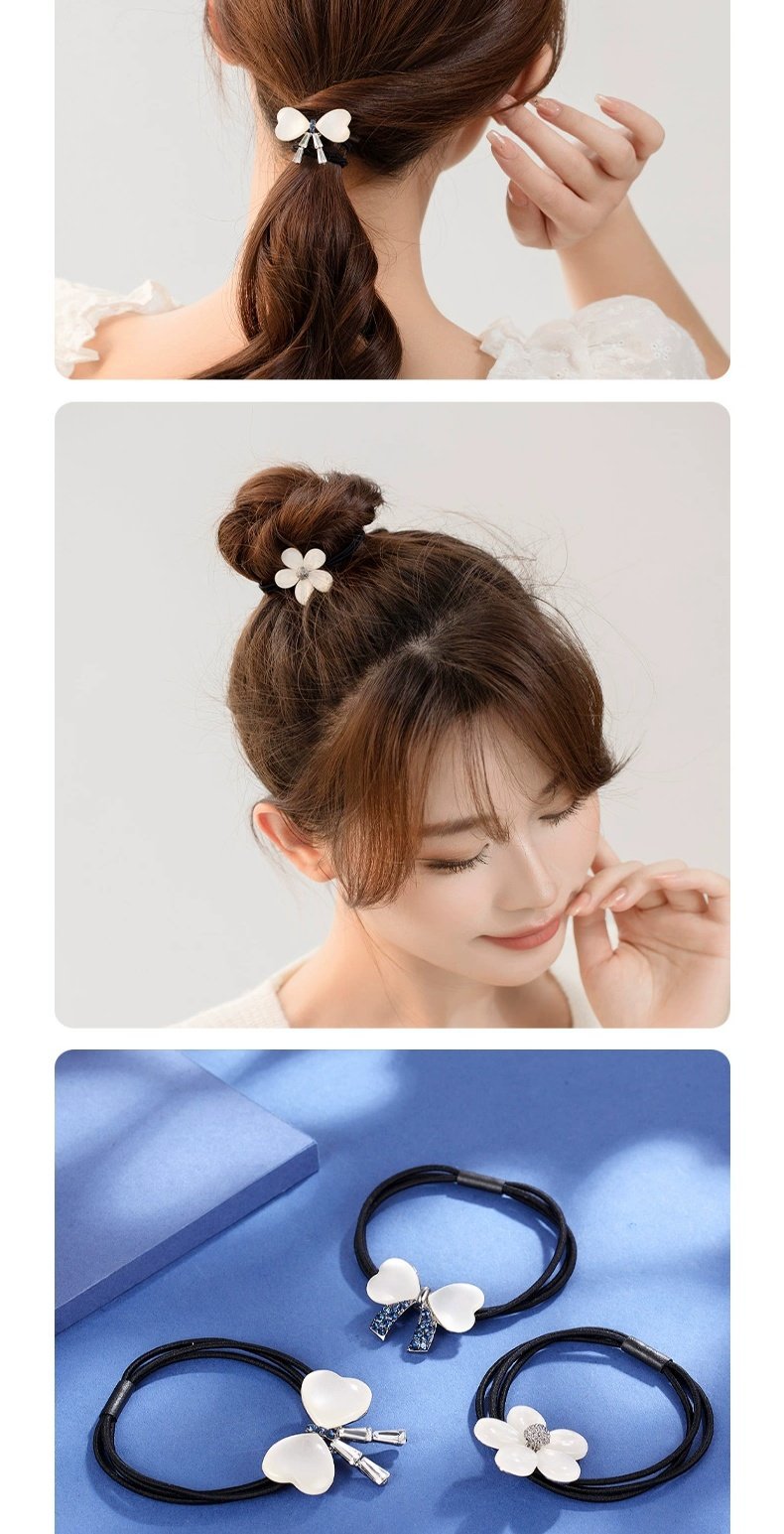 Rubber Band Women's Hair Tie Leather Case High Elasticity and Durable Rubber Band Hair Tie Headband New Classy Adult Headwear
