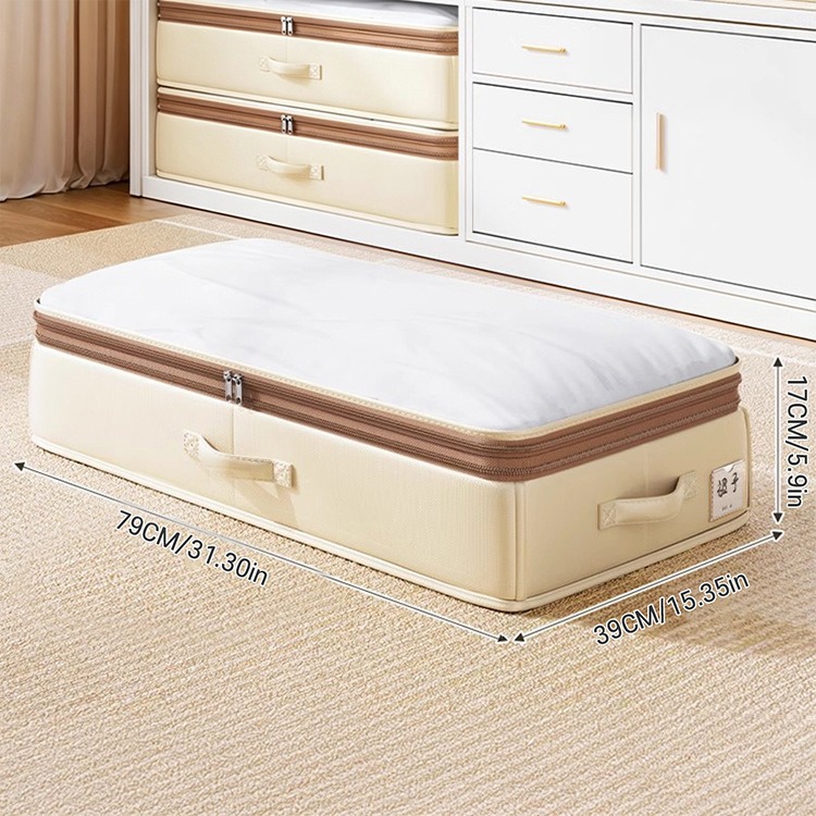Oxford Cloth Visible Storage Bag, Foldable Waterproof and Moisture-Proof Wardrobe Organizer Box, Packing and Moving Under-Bed Storage Box