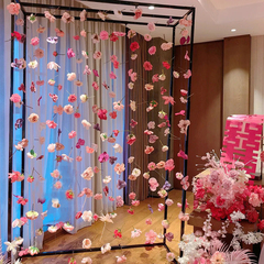 悬浮仿真花花帘子材料包仿真花吊饰挂饰结婚婚房商场氛围布置