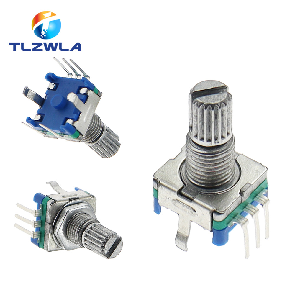 EC11 회전 인코더 | 코딩 스위치 | 디지털 전위차계 15 | 20MM 매실 하프 샤프트 5 발 벨트 스위치