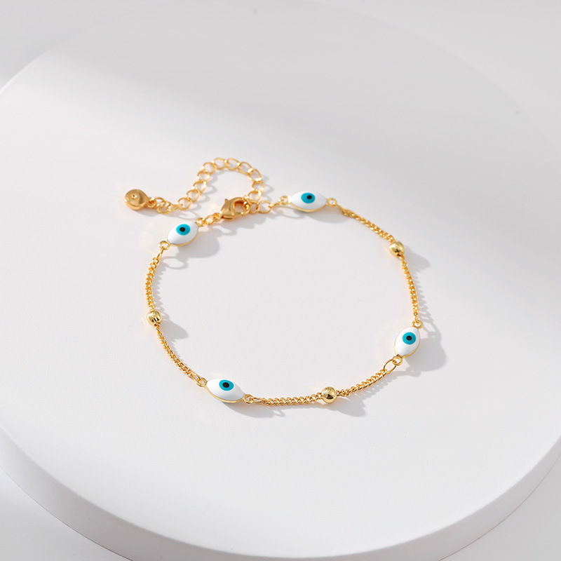 Shopping Occasion Copper Material Classic Style Eye Copper Enamel Bracelets